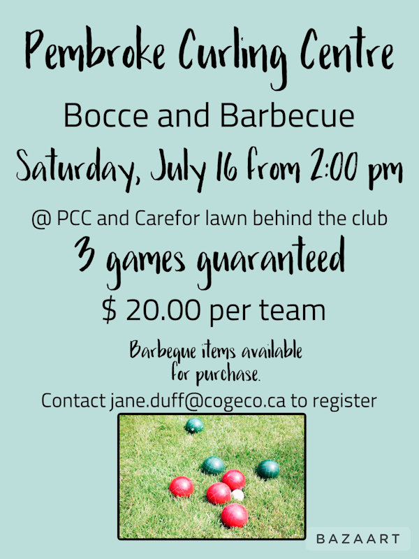 bocce and barbecue poster